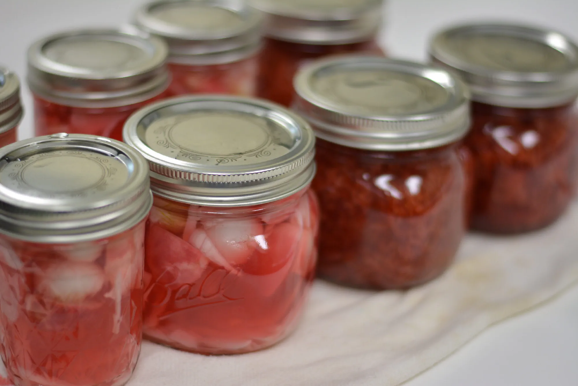 jars of pickled vegetables